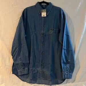 Vintage NWT GUESS Jeans USA Shirt Mens Denim 80s Size L